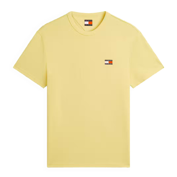 Tommy Hilfiger T-shirts Jaune - T-shirt Tommy Hilfiger col rond avec cusson - L - Ref 36 €